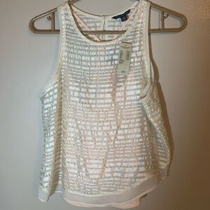 American Eagle Outfitters Cropped Beaded Tank